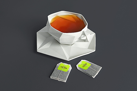 简约大气立体陶瓷茶具样机素材