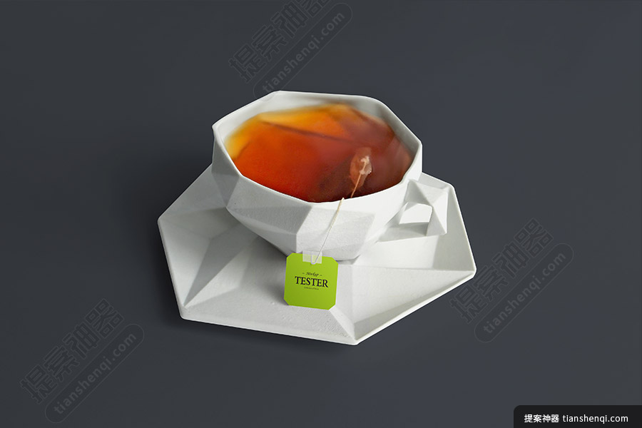 简约高清立体陶瓷有茶茶具样机素材