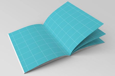 高清清新单本可翻式简易画册样机素材