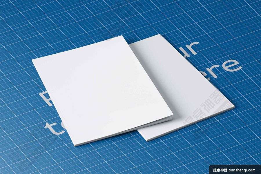 高清简约平视画册品牌A4空白模板