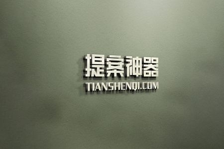 高级简约金属质感墙面logo样机素材