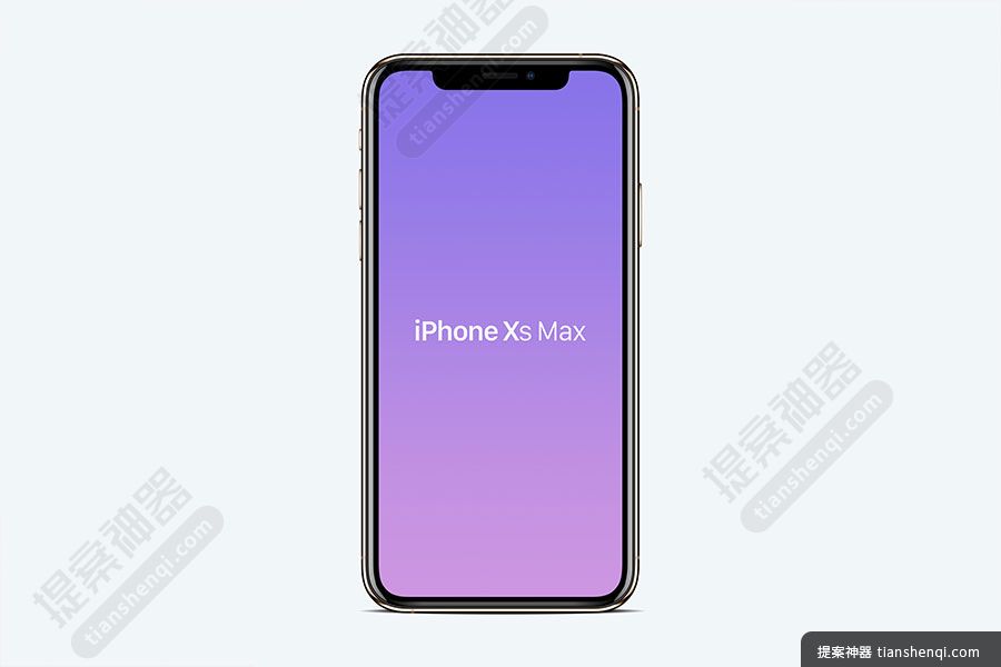 白色背景金色iPhone-Xs-Max屏幕可更换细节展示样机素材