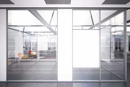 大型高清室内透明玻璃组合悬挂式海报素材可更换样机